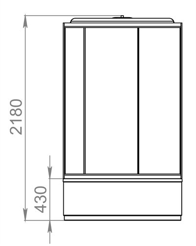 Душевая кабина Domani-Spa Simple High 90x90*218