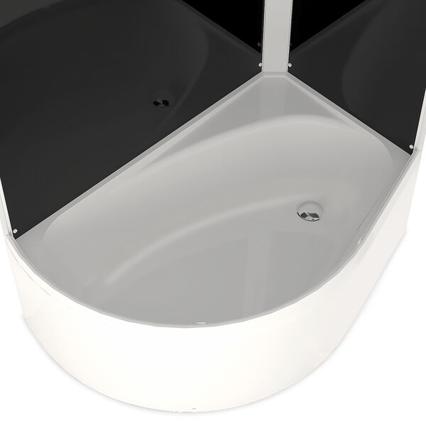 Душевая кабина Domani-Spa Simple 128 High R / DS01Sm128RHWCl00-V1.2 (белый/прозрачное стекло)